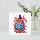 Halloween grappig kaart (Staand voorkant)