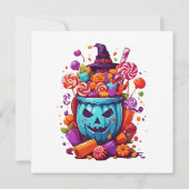 Halloween grappig kaart (Achterkant)