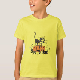 Halloween grappig kat gezegde "boe aan je" t-shirt