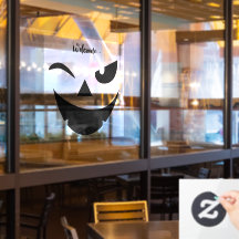 Halloween grappig poetsgezicht Window Cling