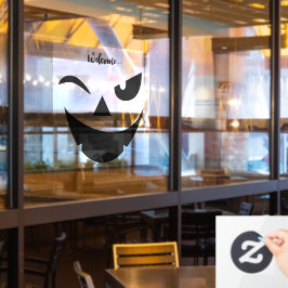 Halloween grappig poetsgezicht Window Cling Raamsticker