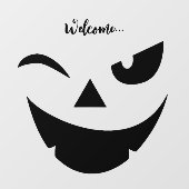Halloween grappig poetsgezicht Window Cling Raamsticker (Vel)