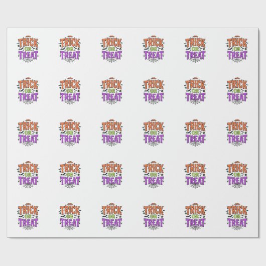 Halloween Grappig Spinneweb Retro_1 Cadeaupapier (Vlak)