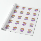 Halloween Grappig Spinneweb Retro_1 Cadeaupapier (Uitgerold)
