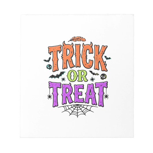 Halloween Grappig Spinneweb Retro_1 Notitieblok (Voorkant)