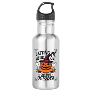 Halloween Grappig T-shirt Met Pompoen Geesten_1 Waterfles