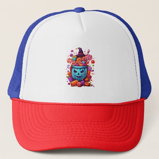 Halloween grappig  trucker pet (Voorkant)