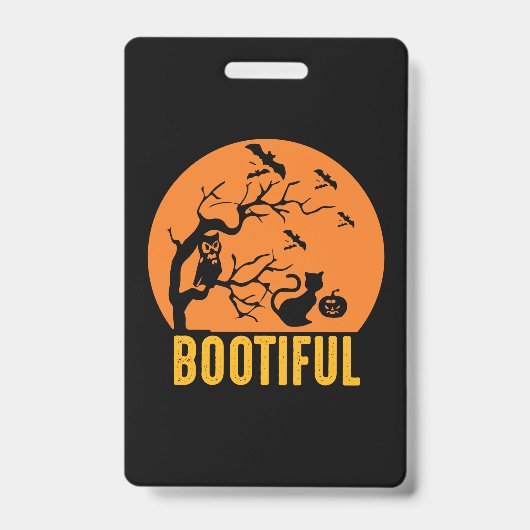 Halloween Grappige Bootiful Verjaardag Badge (Voorzijde)