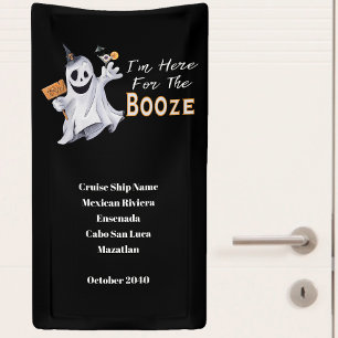 Halloween Grappige Booze Cruise Schip Cabine Deur Spandoek
