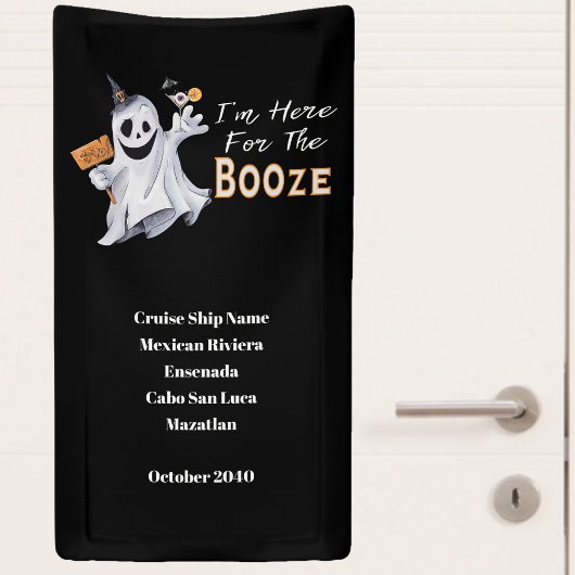 Halloween Grappige Booze Cruise Schip Cabine Deur Spandoek