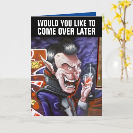 HALLOWEEN GRAPPIGE DRACULA KAARTEN (Gele Bloem)