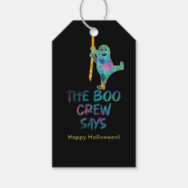 Halloween Grappige Geest Nep Glitter Cadeaulabel