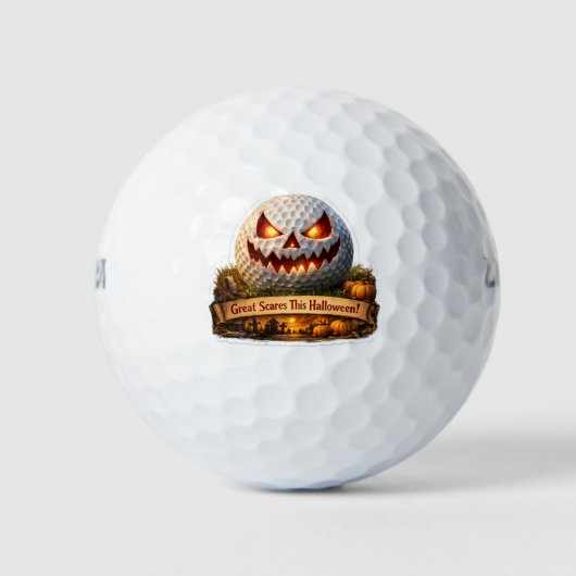 Halloween grappige golfbal golfballen (Voorkant)