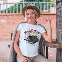 HALLOWEEN GRAPPIGE HALLO-WIJNLIEFHEBBER T-SHIRT