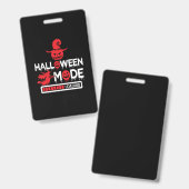 Halloween Grappige Halloween Modus Laden Verjaarda Badge (Voor- en achterkant)