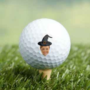 Halloween Grappige Heksenhoed Aangepaste Gezicht U Golfballen