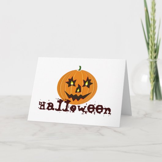 Halloween grappige herinnering pompoen kaart (Voorkant)