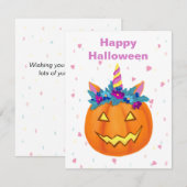 Halloween Grappige Jack o lantern Pompoen Notitiek Notitiekaartje (Voorkant / Achterkant)