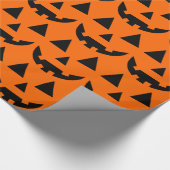 Halloween grappige jack o's lantaarns pompoen cadeaupapier (Hoek)