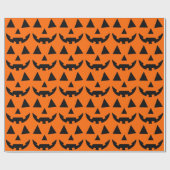 Halloween grappige jack o's lantaarns pompoen cadeaupapier (Vlak)