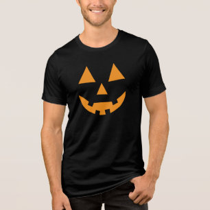 Halloween grappige jack o's lantaarns pompoen Tri-Blend shirt