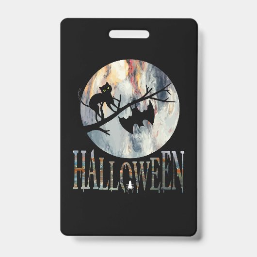 Halloween Grappige Kat Halloween Verjaardag Badge (Voorzijde)