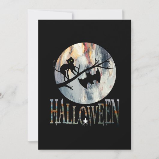 Halloween Grappige Kat Halloween Verjaardag Kaart (Voorkant)