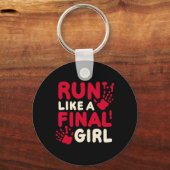 Halloween grappige kostuum lopen als een laatste m sleutelhanger (Voorkant)