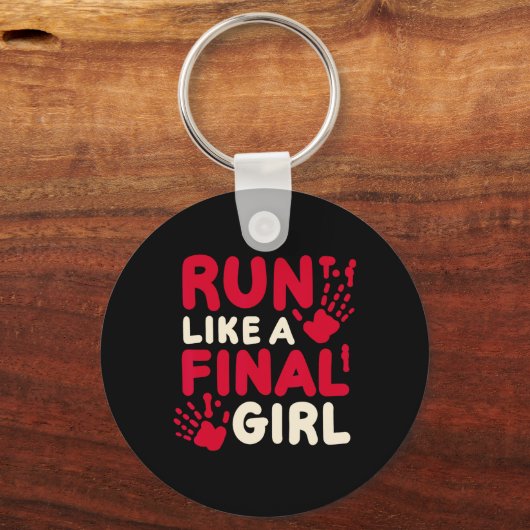 Halloween grappige kostuum lopen als een laatste m sleutelhanger (Voorkant)