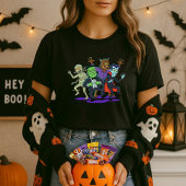 Halloween grappige mismatch monsters t-shirt