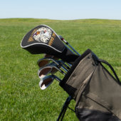 Halloween Grappige Pompoen Tijd Geest Pompoen Golfheadcover (Insitu)