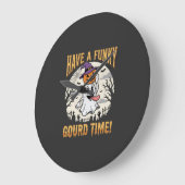 Halloween Grappige Pompoen Tijd Geest Pompoen Grote Klok (Hoek)