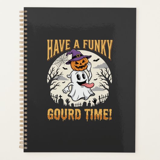 Halloween Grappige Pompoen Tijd Geest Pompoen Planner (Voorkant)