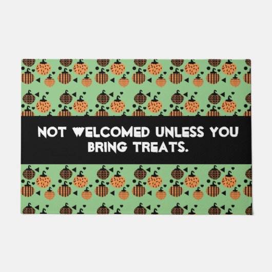 Halloween Grappige Quote Confetti | Retro Pompoene Deurmat (Voorkant)
