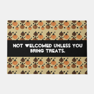 Halloween Grappige Quote Confetti Retro Pompoene Deurmat