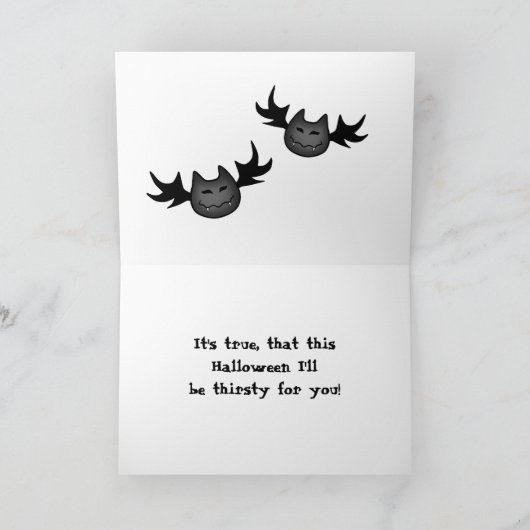 Halloween grappige romance kaart (Binnen)