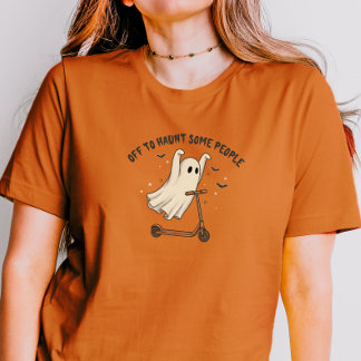 Halloween Grappige Scooter Geest Koppel Matching A T-shirt