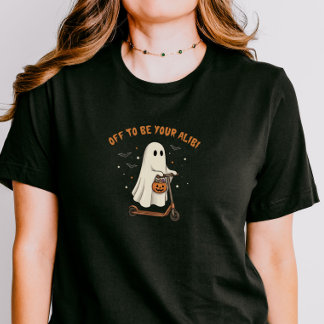 Halloween Grappige Scooter Geest Koppel Matching B T-shirt