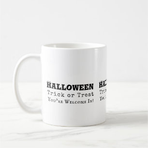 Halloween Grappige Spreuk voor Trick or Treat Koffiemok