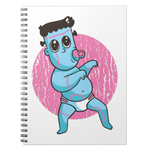 Halloween Grappige Zombie Monster - Baby Frankenst Notitieboek