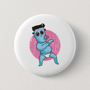 Halloween Grappige Zombie Monster - Baby Frankenst Ronde Button 5,7 Cm