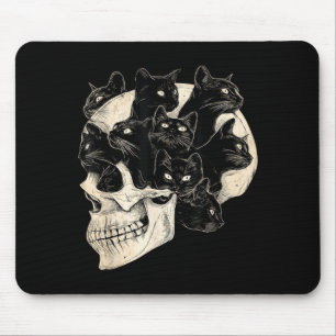 Halloween Grappige Zwarte Kat Vintage Katten Muismat