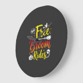 Halloween Gratis Bezem Ritten Heks Grafisch Grote Klok (Hoek)