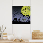 Halloween Grave-tuin Poster (Keuken)