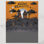 Halloween Graveyard and Haunted House Flyers (Achterkant)