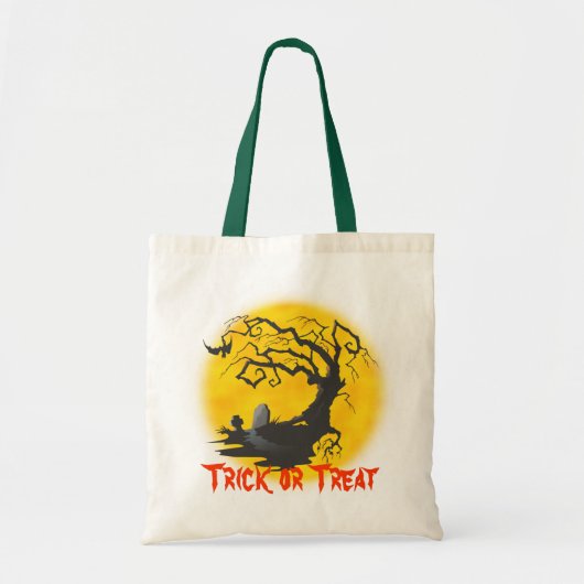 Halloween Graveyard en Moon Bag Tote Bag (Voorkant)
