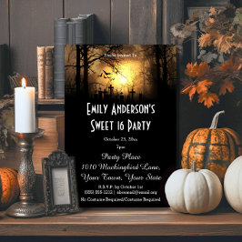 Halloween Graveyard kostuum Sweet 16 Verjaardag Kaart