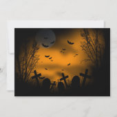 Halloween Graveyard met vleermuizen en grafstenen Kaart (Voorkant)