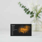 Halloween Graveyard met vleermuizen en grafstenen Visitekaartje (Staand voorkant)