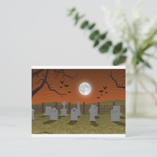 Halloween: Graveyard Scene: Briefkaart (Staand voorkant)